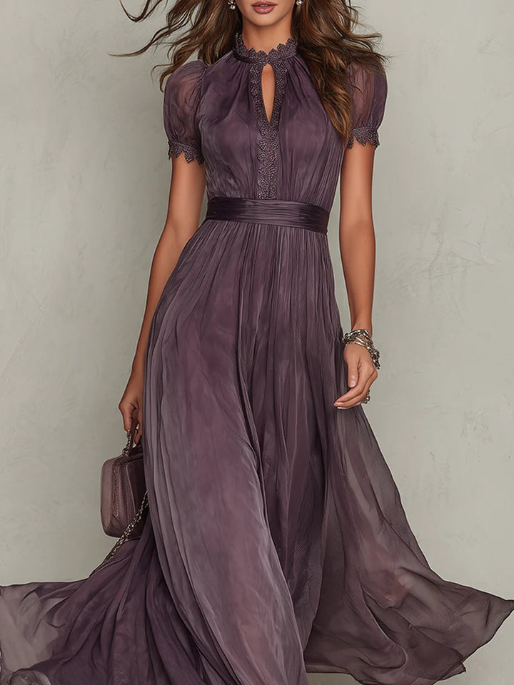 Ashley | Vestido Maxi de Chiffon Vintage Elegante