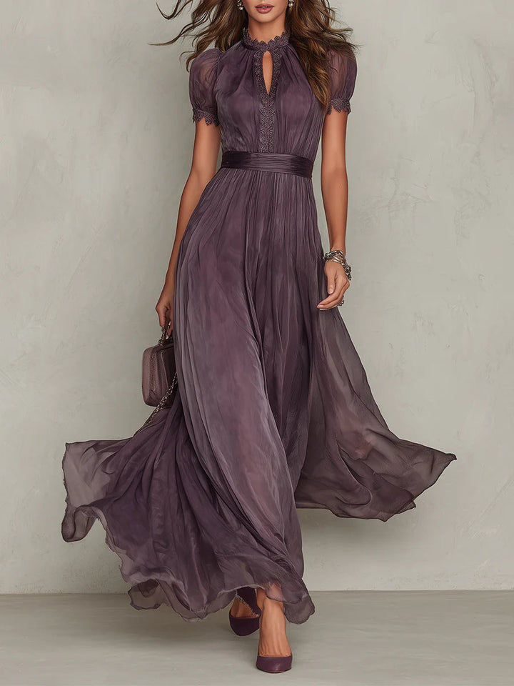 Ashley | Vestido Maxi de Chiffon Vintage Elegante