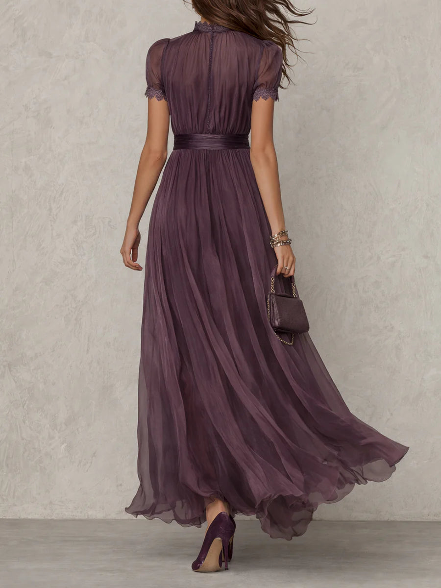 Ashley | Vestido Maxi de Chiffon Vintage Elegante