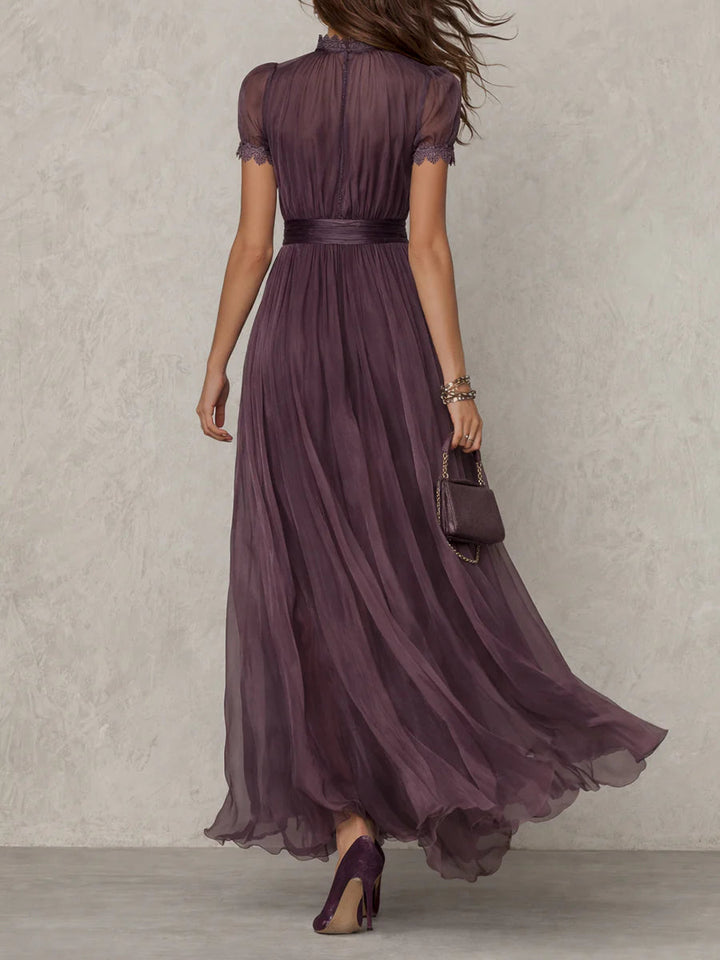 Ashley | Vestido Maxi de Chiffon Vintage Elegante