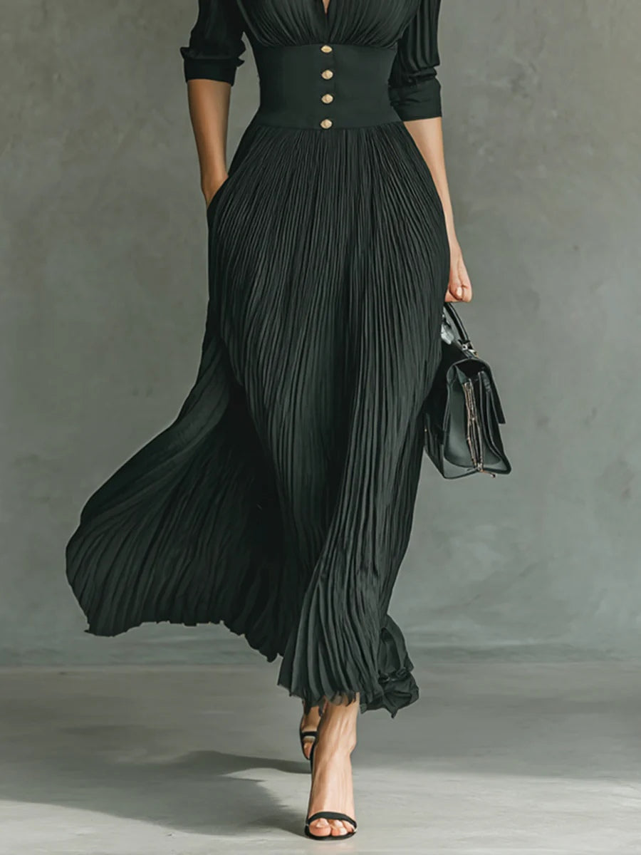 Maéline - Chic Ajustado Midi Dress