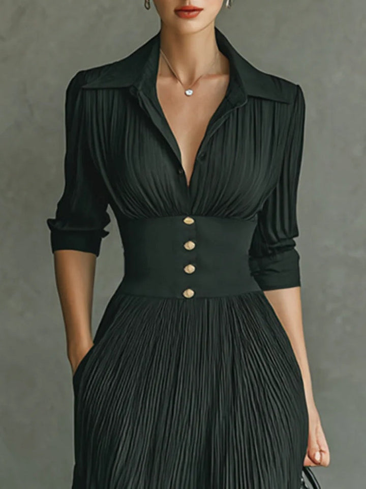 Maéline - Chic Ajustado Midi Dress