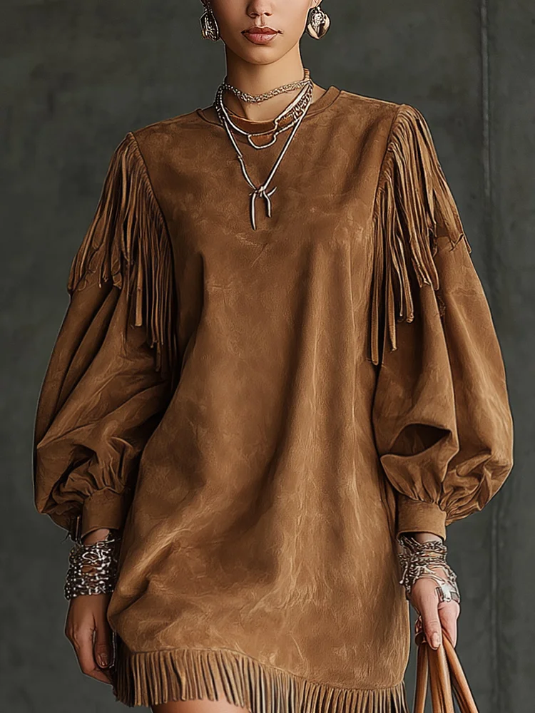 Emma | Mini Suede Dress