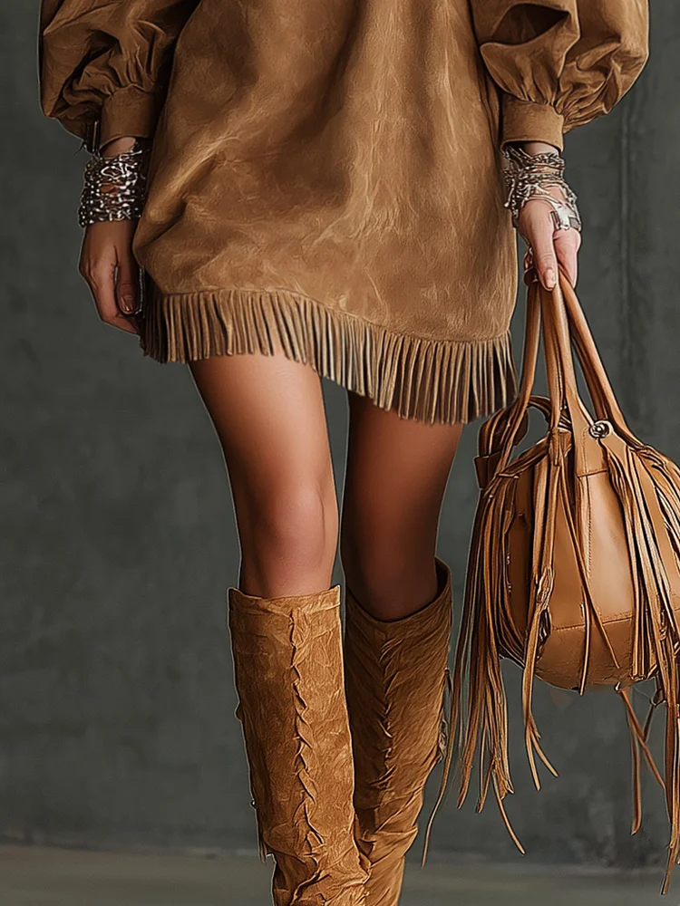 Emma | Mini Suede Dress