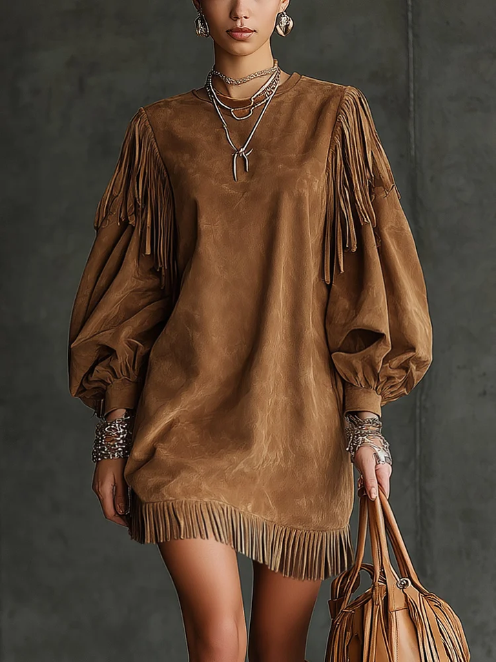 Emma | Mini Suede Dress