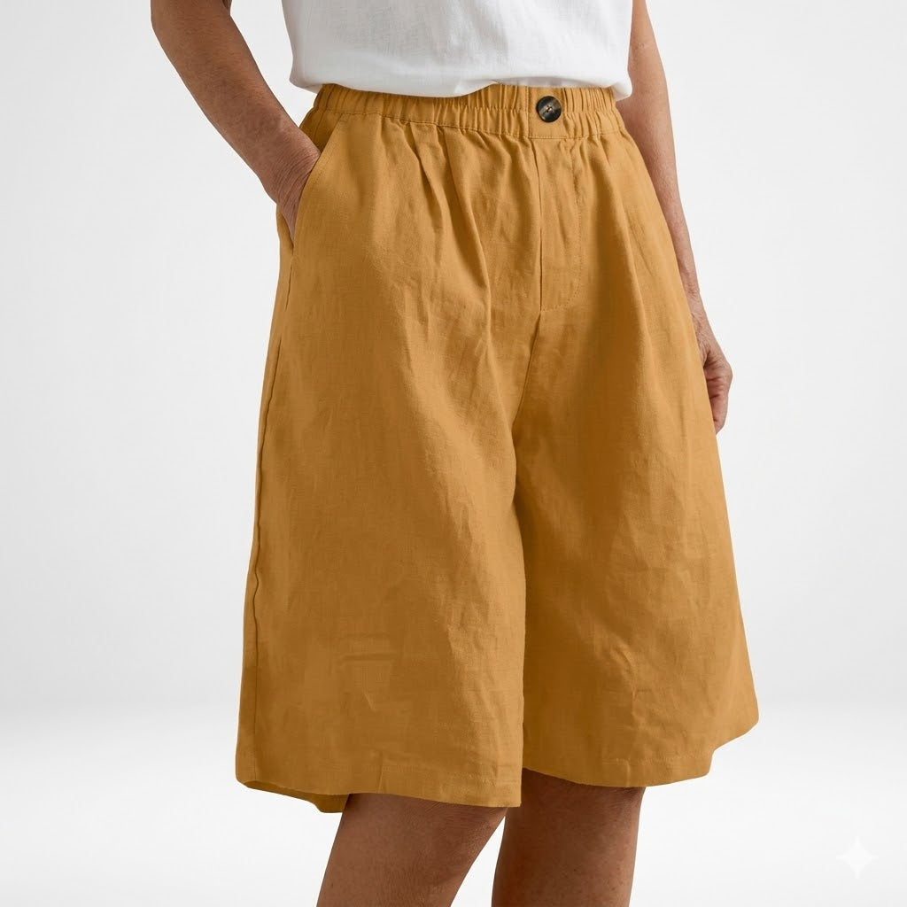 Wandeline™ — Pantalones cortos anchos con cintura elástica, confort de verano natural