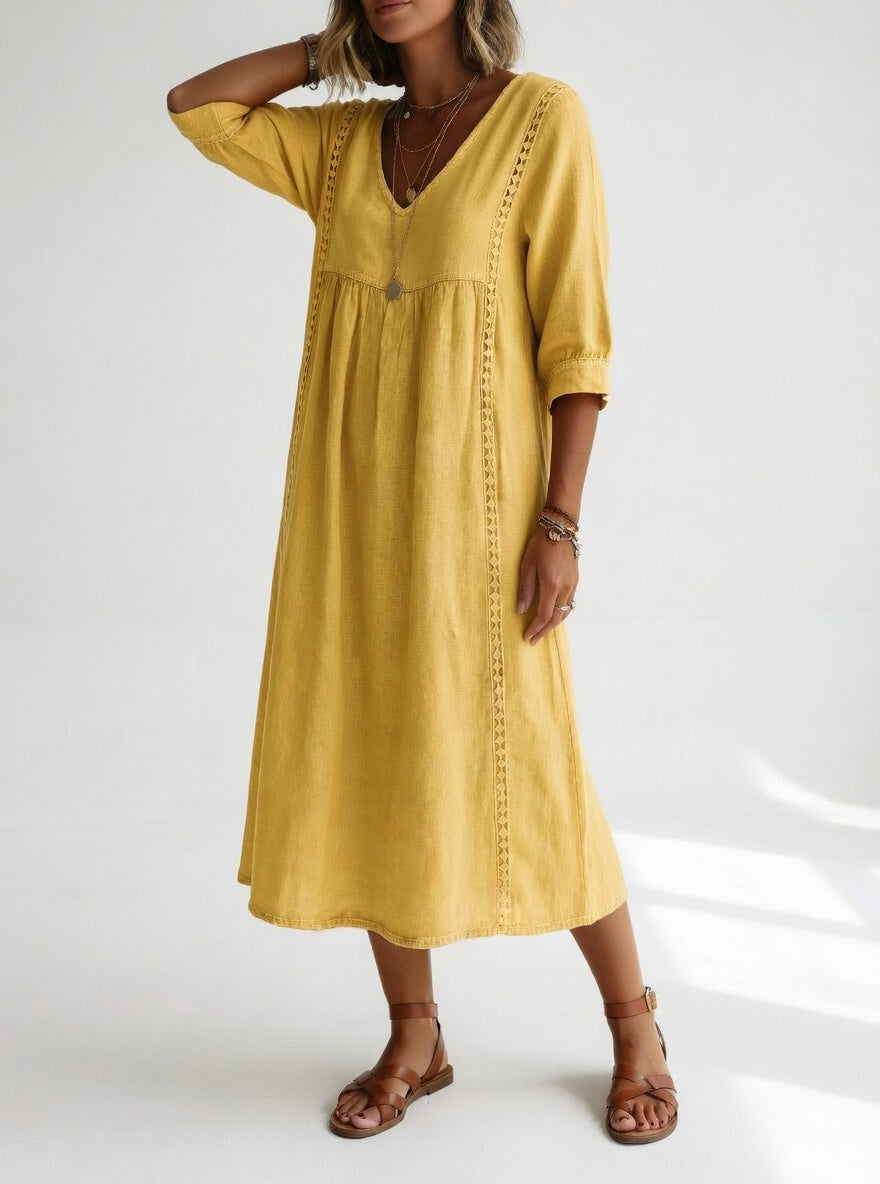 Lioréa™ — Vestido midi fluido casual elegante