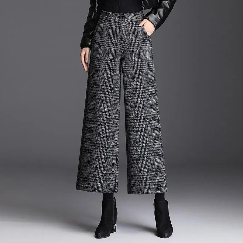 Belgravia | Pantalón Ancho de Cuadros con Cinturón