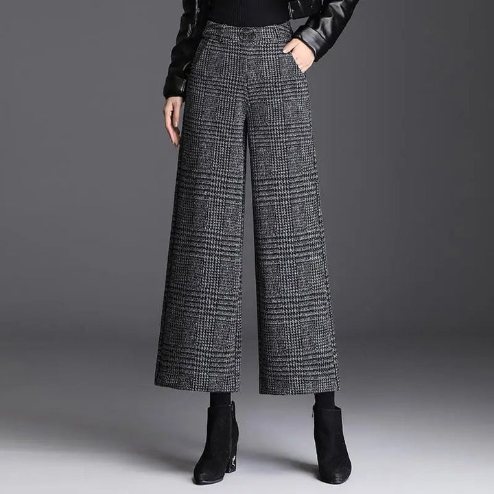 Belgravia | Pantalón Ancho de Cuadros con Cinturón