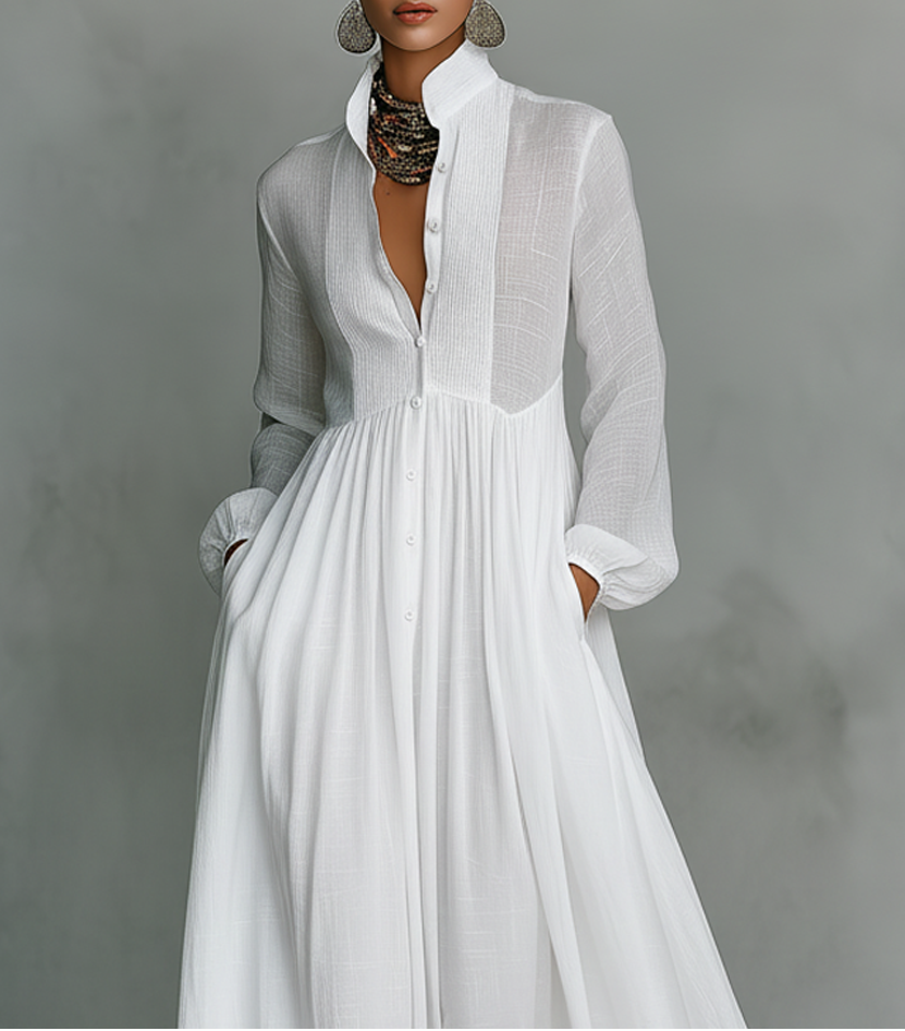Élisa™ — Vestido maxi minimalista refinado