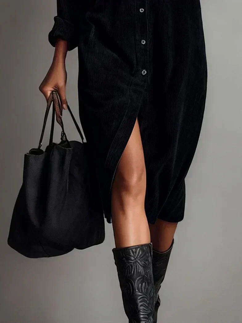 Aurovia - Vestido Chic con Falda Acampanada
