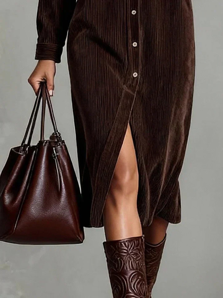 Aurovia - Vestido Chic con Falda Acampanada