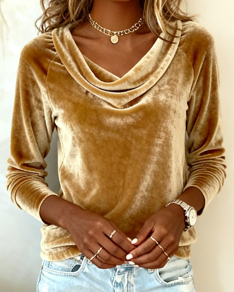 Marina | Sweater de Terciopelo con Cuello Suave