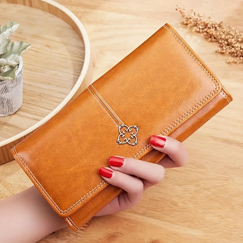Evelina | Cartera larga de cuero