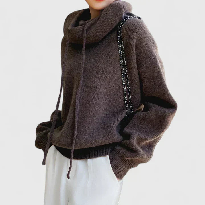 Marie | Sweater Cozy con Cuello Alto y Capucha