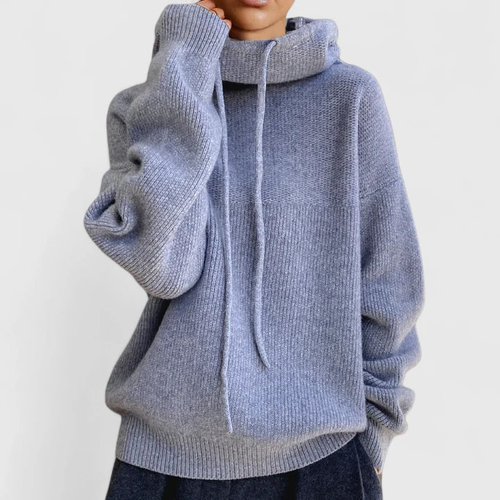 Marie | Sweater Cozy con Cuello Alto y Capucha
