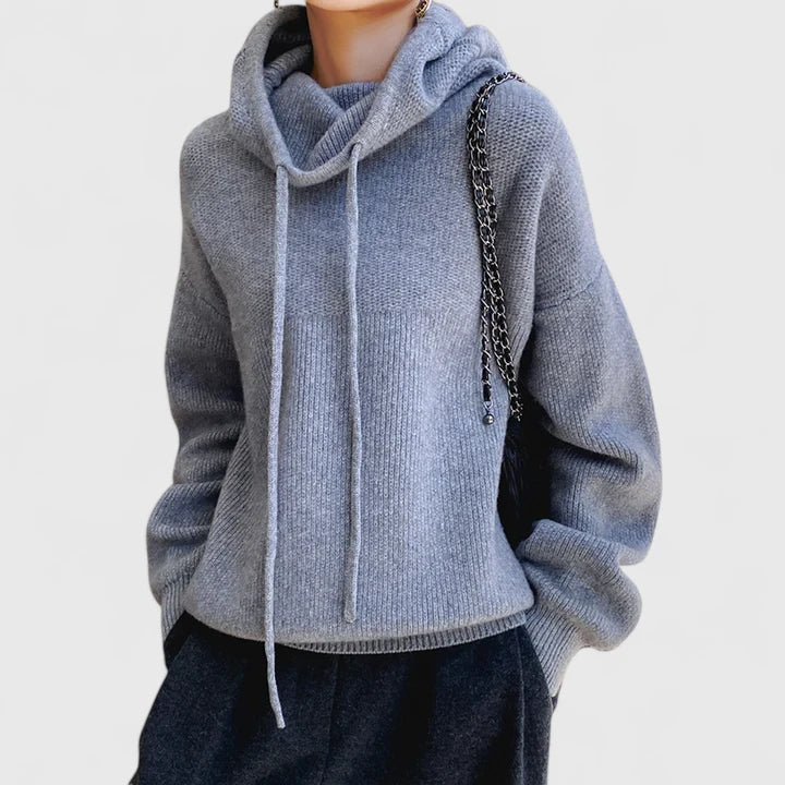 Marie | Sweater Cozy con Cuello Alto y Capucha