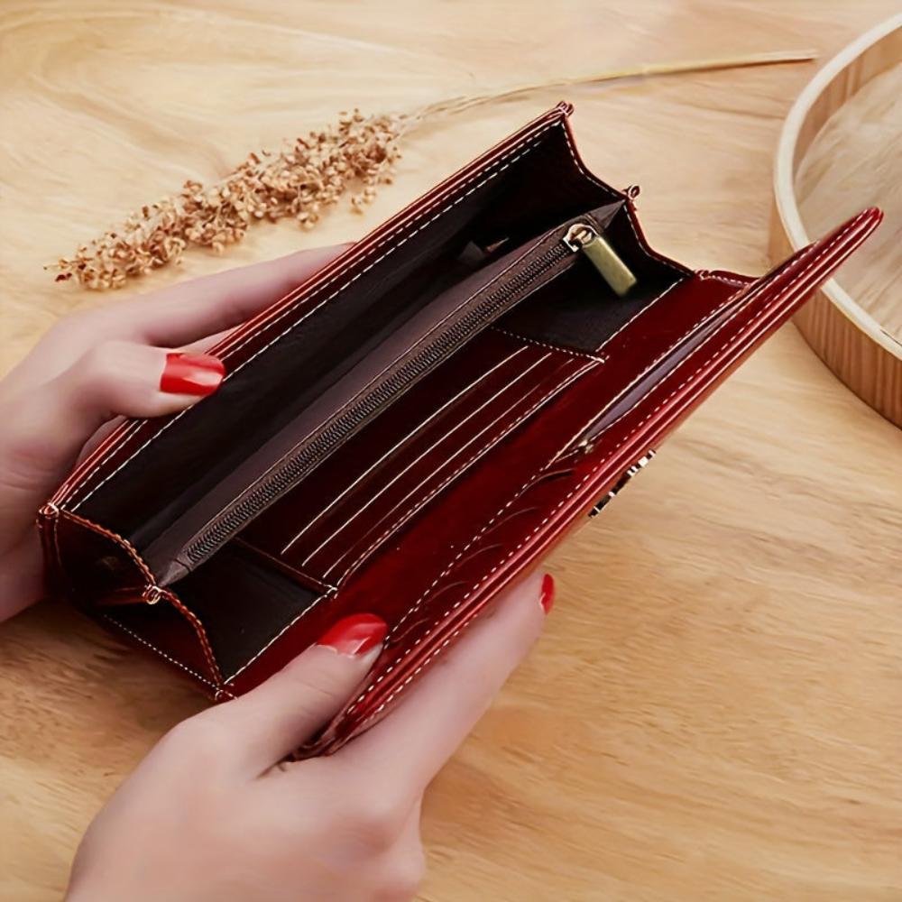 Evelina | Cartera larga de cuero