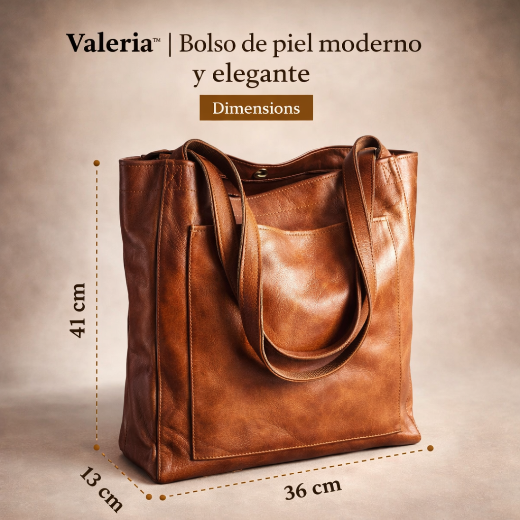 Valeria| Bolso de piel moderno y elegante
