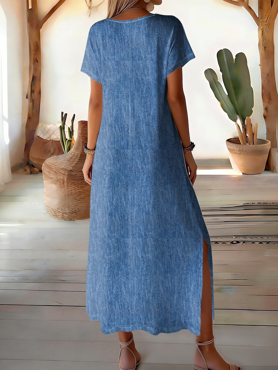 Helen | Vestido de denim retro elegante