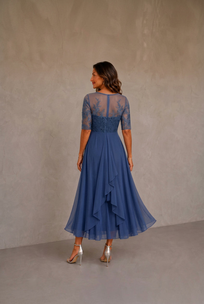 Mertxe | Vestido Encaje y Chiffon