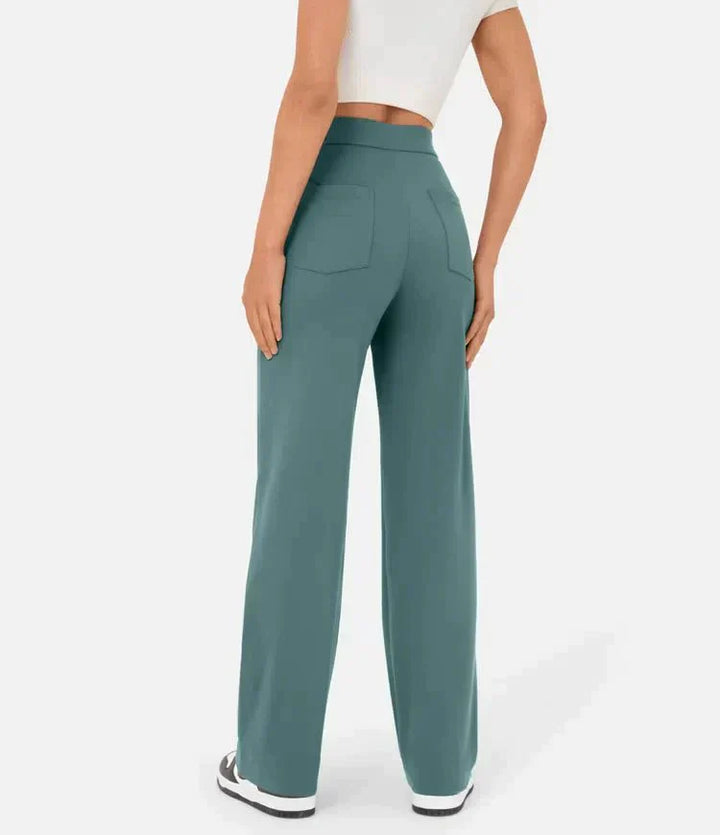 Sofia | Pantalón Ancho de Cintura Alta con Botones