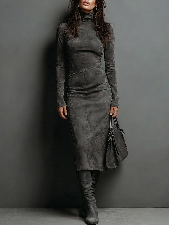Ava | Vestido Midi de Suede