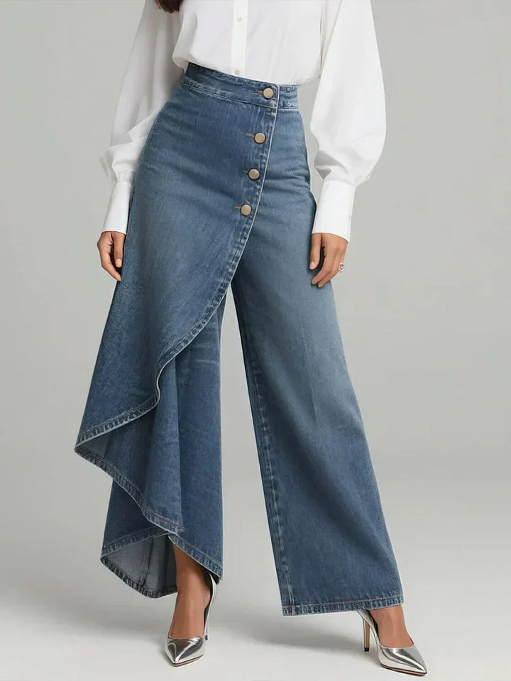 Fernanda| Pantalones de cintura alta y pernera ancha