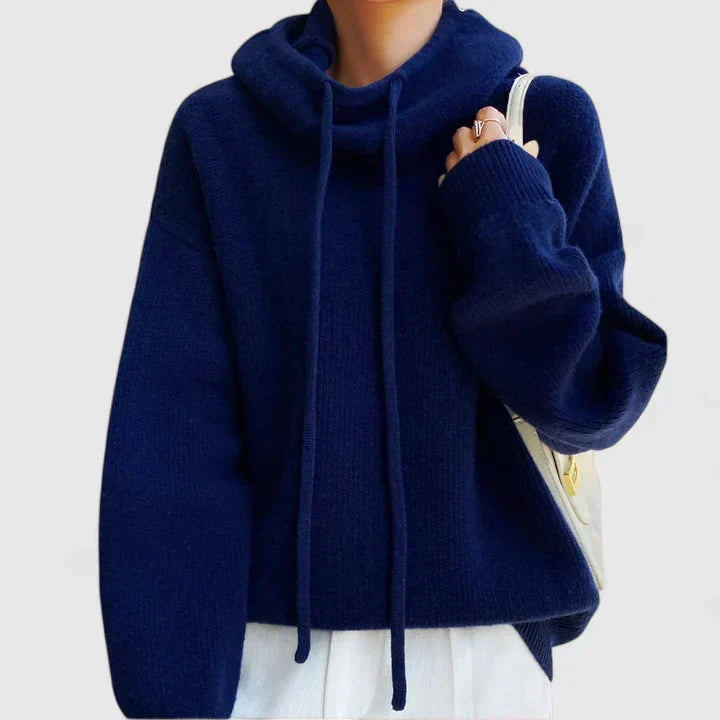 Marie | Sweater Cozy con Cuello Alto y Capucha