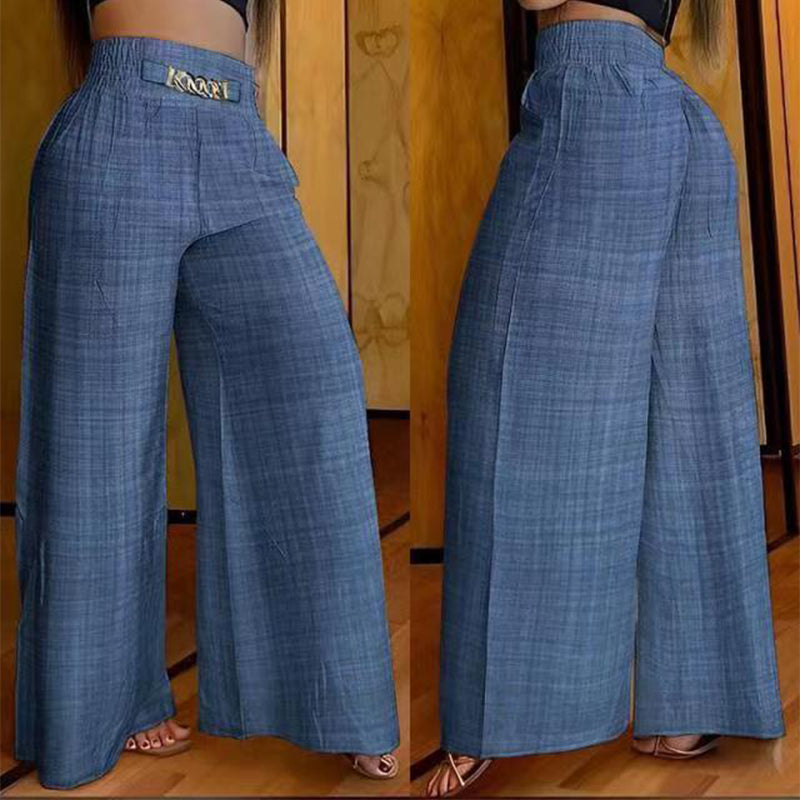 Évelyne™ — Pantalón ancho de talle alto moldeador