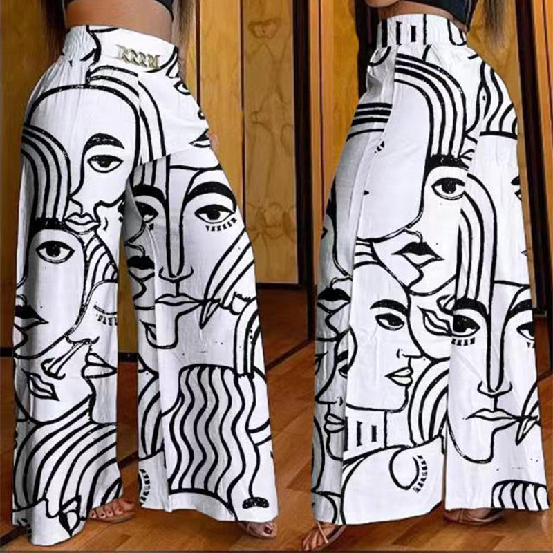 Évelyne™ — Pantalón ancho de talle alto moldeador