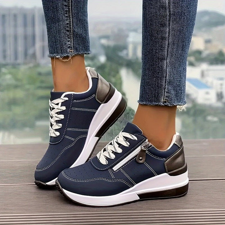 Lena | Zapatillas con Plataforma y Cierre en Cremallera