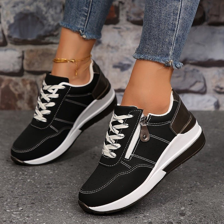 Lena | Zapatillas con Plataforma y Cierre en Cremallera