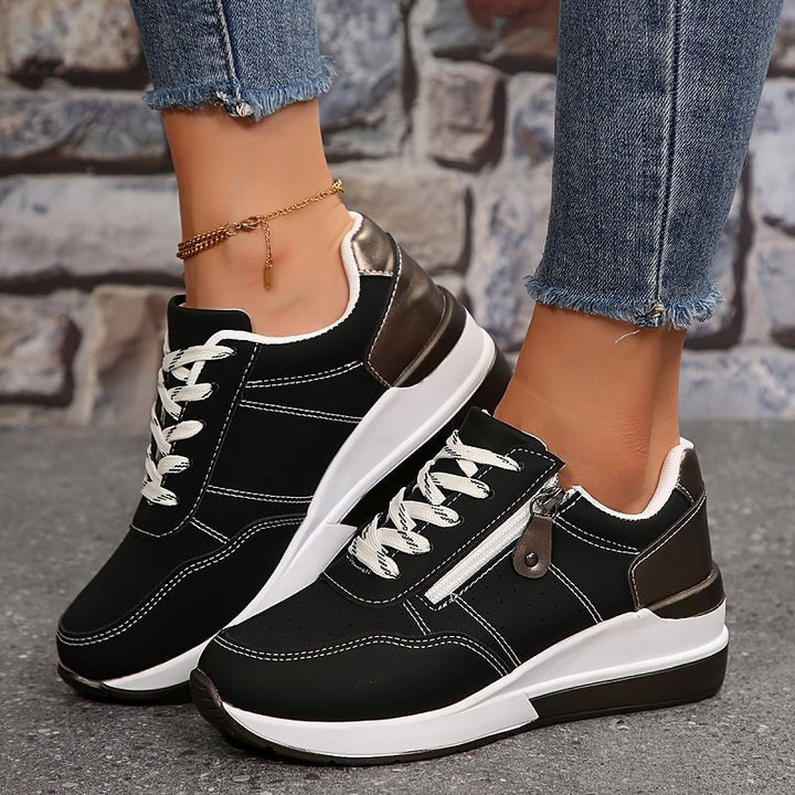 Lena | Zapatillas con Plataforma y Cierre en Cremallera