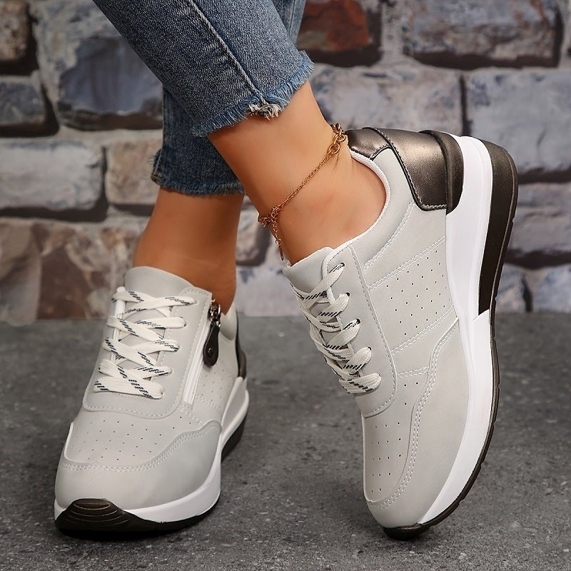 Lena | Zapatillas con Plataforma y Cierre en Cremallera