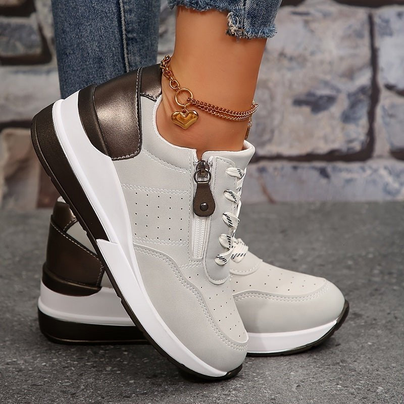 Lena | Zapatillas con Plataforma y Cierre en Cremallera